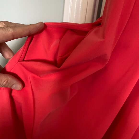 Tristan Red Fit & Flare Puff Sleeve Wrap Dress – Size S/P - Picture 8 of 10